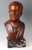 Lot 1350 - Louis Van Cutsem (1909-1992) - Bronze bust of...