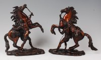 Lot 1351 - After Guillaume Costeau - Pair of bronze...