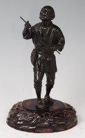 Lot 1382 - A Japanese Meiji period (1868-1912) bronze...