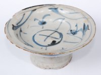 Lot 1386 - A Chinese Ming Dynasty small pedestal dish,...