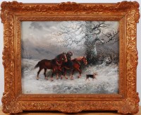 Lot 1402 - Thomas Smythe (1825-1906) - Figure with horses...