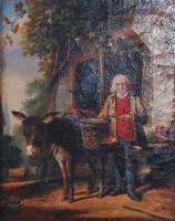 Lot 1429 - Circle of W Mulready - Fruit vendor with...