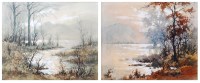 Lot 1433 - Robert Leslie Howey (1900-1981) - Matched pair;...