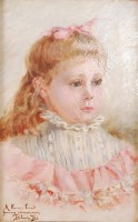 Lot 1444 - A Kainier Lund - Head and shoulders portrait...