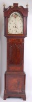Lot 1471 - A circa 1830 mahogany and inlaid longcase...