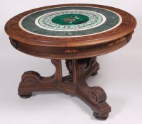 Lot 1491 - A 19th century Continental walnut and marble...