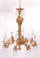 Lot 1500 - A Louis XV style gilt bronze eight light...