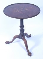 Lot 1505 - A George III mahogany pedestal tripod table,...