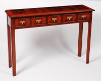 Lot 1506 - A mahogany and crossbanded five drawer side...