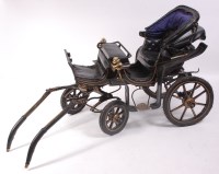 Lot 1510 - A Victorian childs barouche toy carriage,...