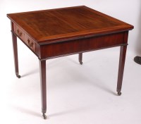 Lot 1520 - A mahogany drawleaf table, Georgian and later...