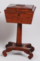 Lot 1525 - A Regency rosewood pedestal teapoy, having...