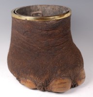Lot 1526 - A Victorian taxidermy elephant foot stickstand...