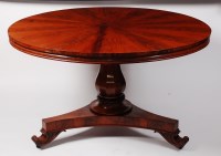 Lot 1527 - A Regency mahogany pedestal breakfast table,...