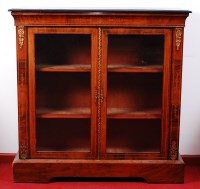 Lot 1538 - A Victorian figured walnut and inlaid pier...