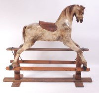 Lot 1539 - A late Victorian childs dapple-grey rocking...