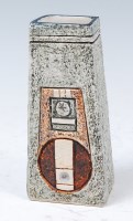 Lot 25 - A 1970s Troika pottery slab-sided vase, of...