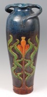 Lot 33 - A Belgian Art Nouveau stoneware twin handled...