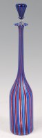 Lot 37 - A 1970s/80s Italian glass decanter and stopped...