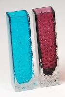Lot 55 - Two Whitefriars 'nailhead' glass vases,...