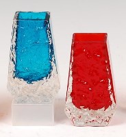 Lot 57 - Two Whitefriars small 'coffin' vases, designed...