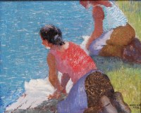 Lot 210 - John Cosmo Clark (1897-1967) - Bathers in...