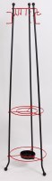 Lot 218 - A 1960s red and black painted tubular metal...