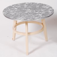Lot 233 - A 1960s formica pattern topped circular low...