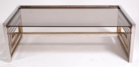 Lot 235 - A large 1960s chrome and gilt metal coffee...