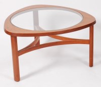 Lot 241 - A 1960s teak and clear circular glass inset...