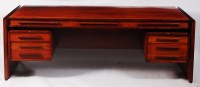 Lot 250 - A large Danish 1970s palissandre office desk...