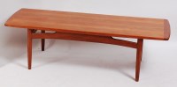 Lot 253 - A 1960s Danish teak coffee table, having...