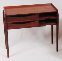 Lot 254 - A 1960s Danish rosewood telephone table,...