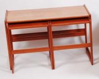 Lot 259 - A 1960s Danish teak nest of three occasional...