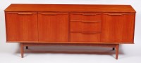Lot 269 - A Danish 1960s teak sideboard, having an...