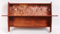 Lot 279 - A 1960s elm wall mounted display cabinet, in...