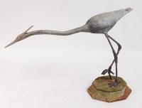 Lot 281 - An Art Deco lead garden figure of a heron, in...