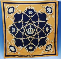 Lot 69 - A 1960s Hermès of Paris silk scarf, decorated...