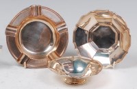 Lot 94 - An Art Deco silver ashtray by Walker & Hall,...