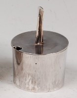 Lot 100 - Patricia Lee - A 1960s hammered silver mustard...