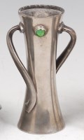 Lot 127 - An Art Nouveau Liberty & Co pewter twin...