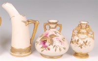 Lot 1052 - A Royal Worcester ivoryware tusk jug, shape No....