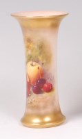 Lot 1053 - A Royal Worcester porcelain trumpet shaped...