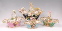 Lot 1057 - An English soft paste porcelain floral...