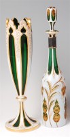 Lot 1083 - A late 19th century Bohemian overlay on green...