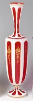 Lot 1084 - A late 19th century Bohemian overlay on red...