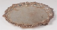 Lot 1119 - An early Victorian silver card waiter, having...
