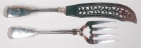 Lot 1137 - A pair of early Victorian silver fish servers,...