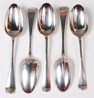 Lot 1161 - Five various mid-18th century silver...