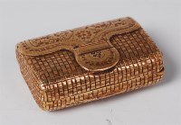 Lot 1162 - A late Georgian silver gilt vinaigrette in the...